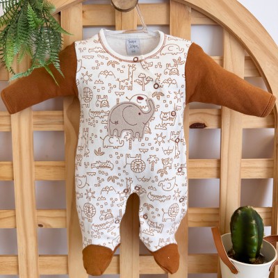 Macacão Trape Zape - elefante Ferrugem safari